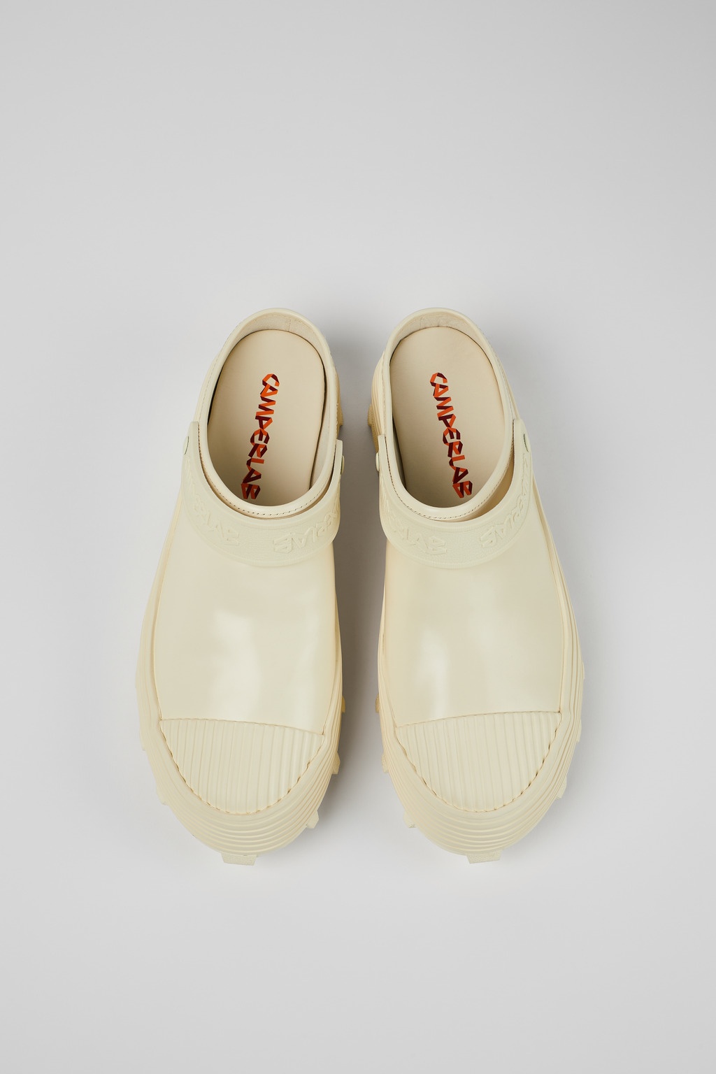 White Leather Clog - 4