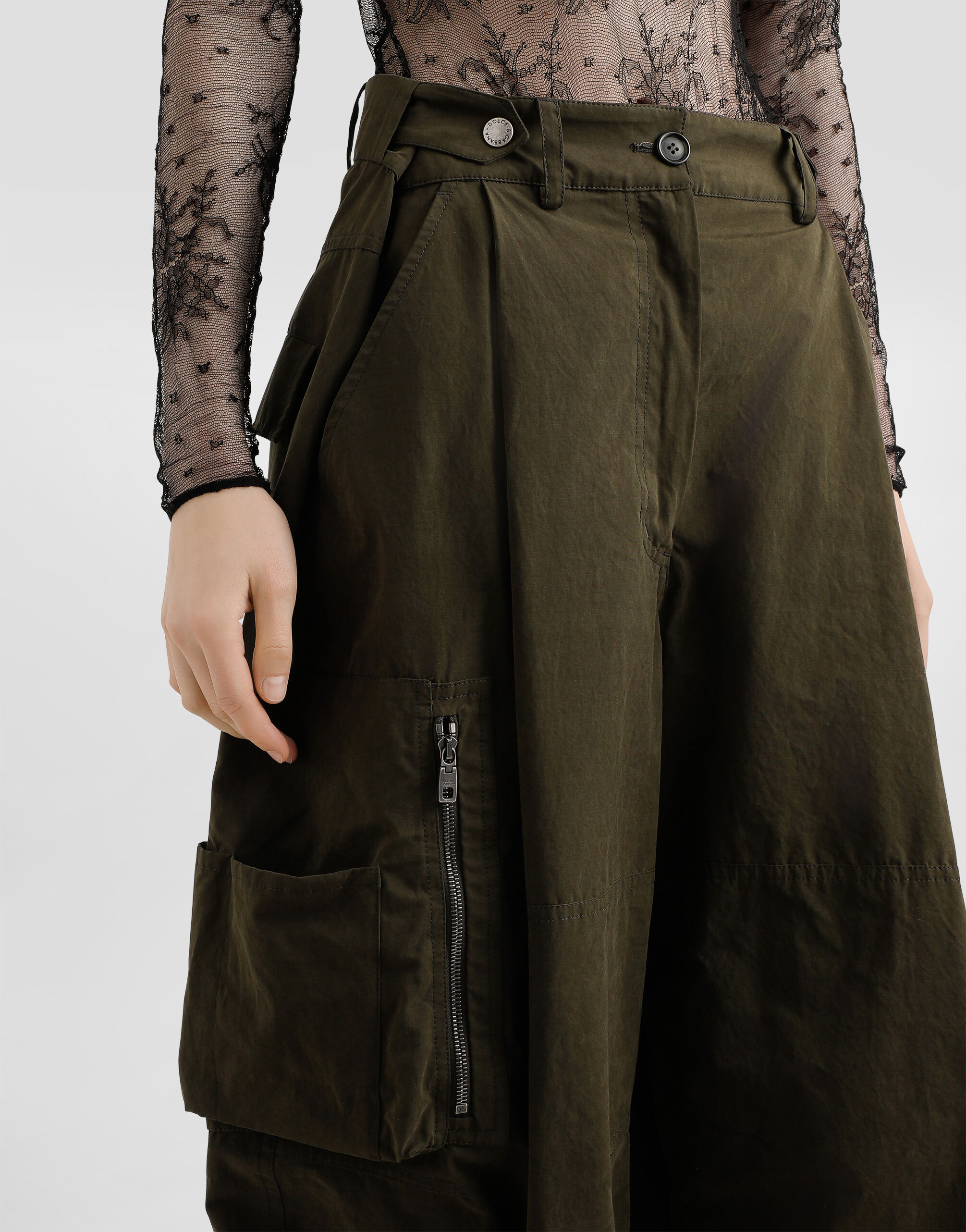 Waxed faille cargo pants - 4