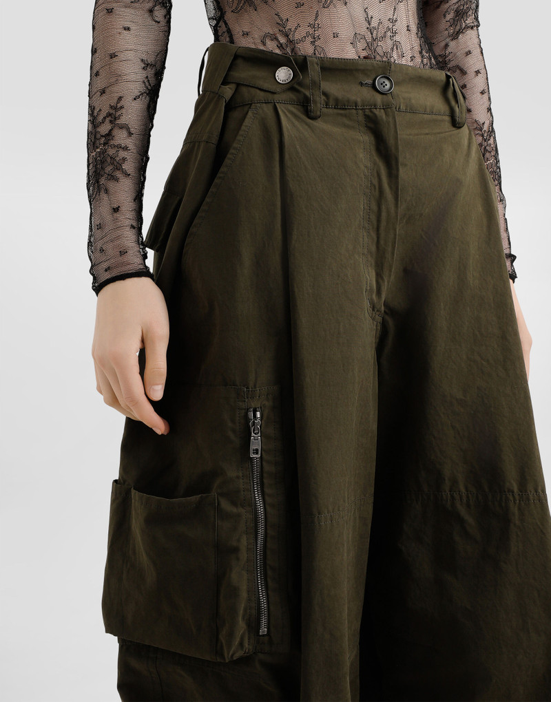 Waxed faille cargo pants 4