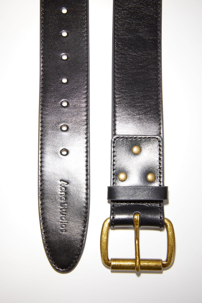 Acne Studios Wide leather belt - Black outlook