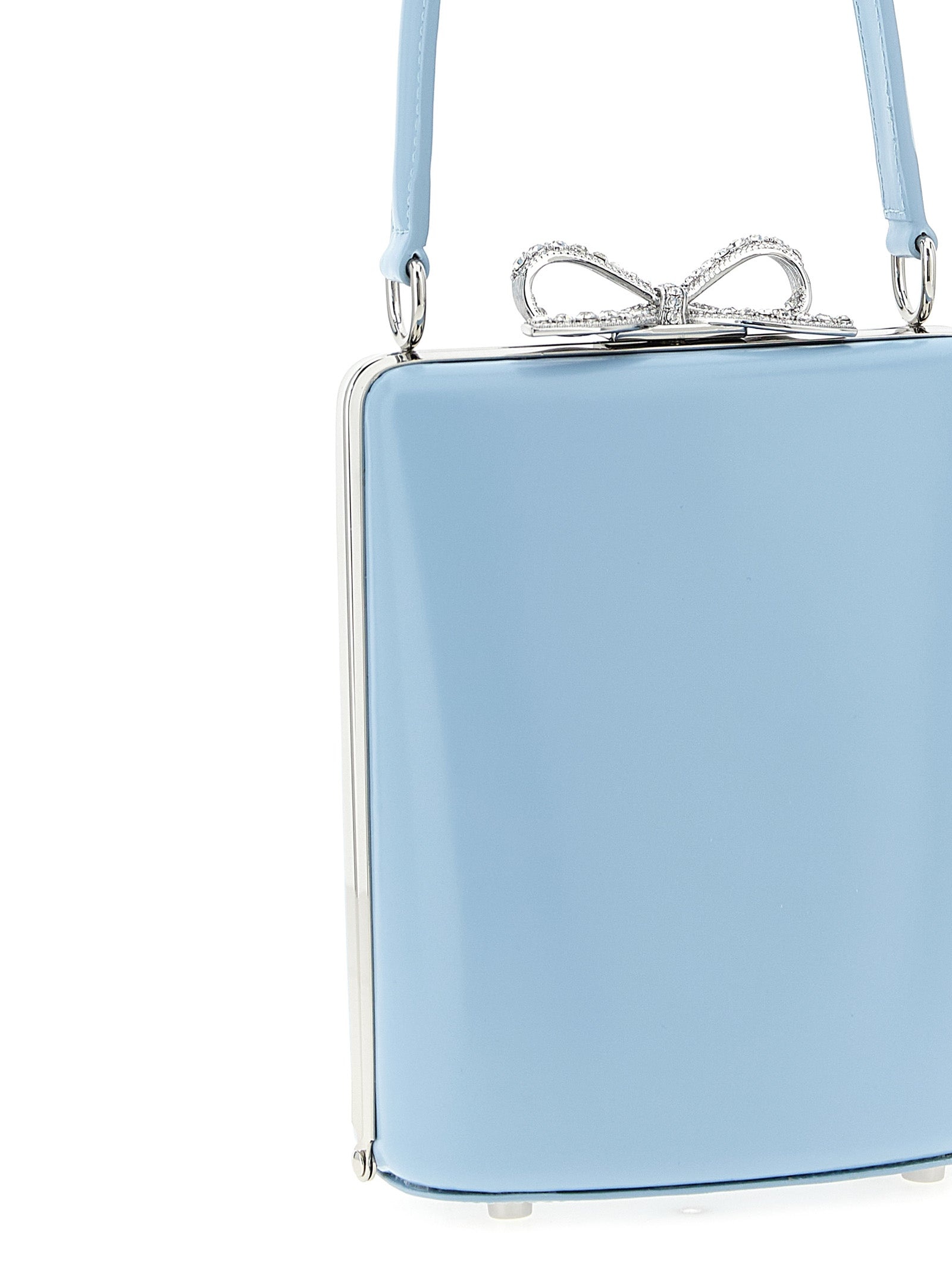 Blue Leather Bag Hand Bags Light Blue - 3