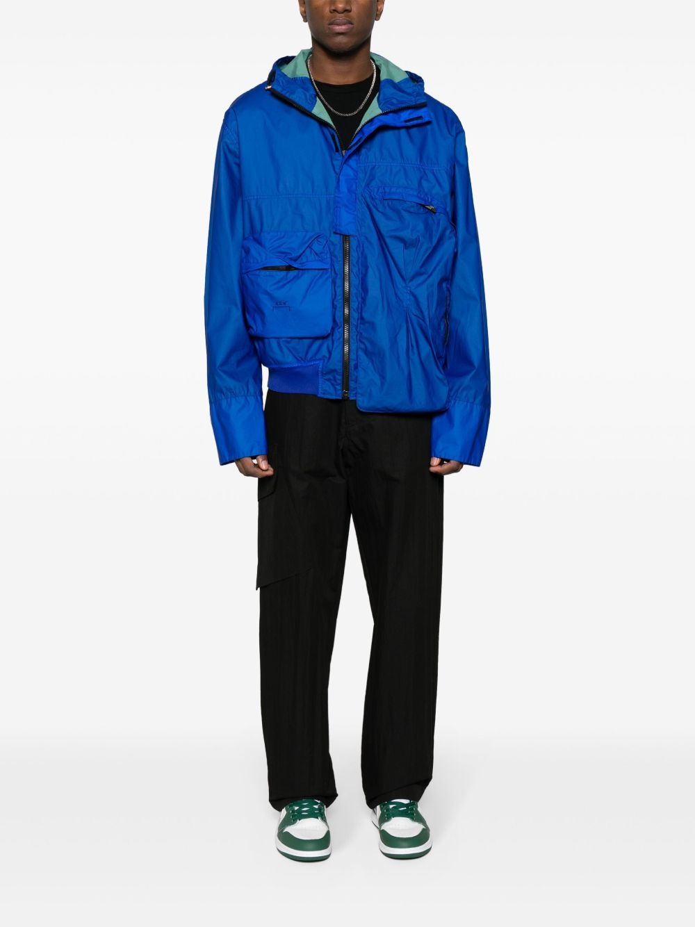 asymmetric "Volt Blue" jacket - 2