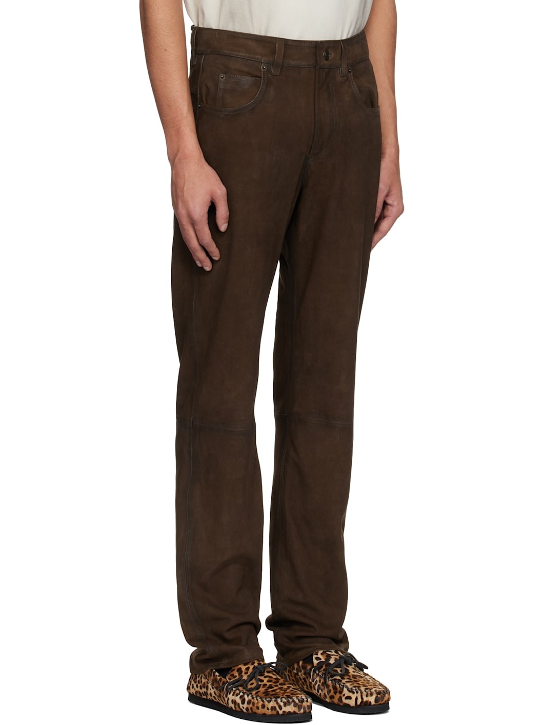 Brown Lewys Suede Trousers - 2