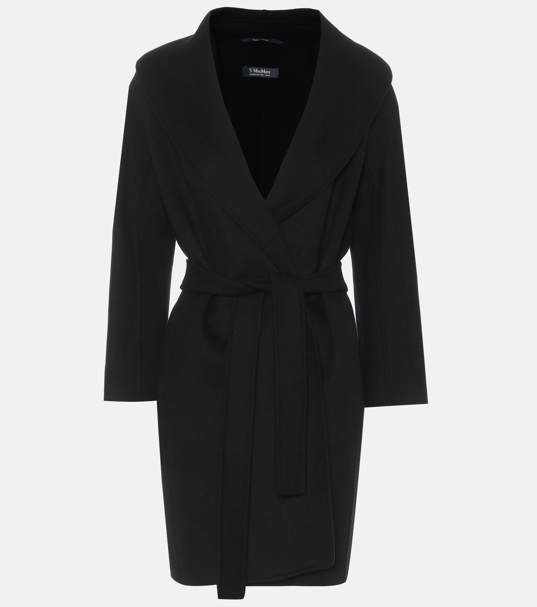 Messi belted virgin wool coat - 1