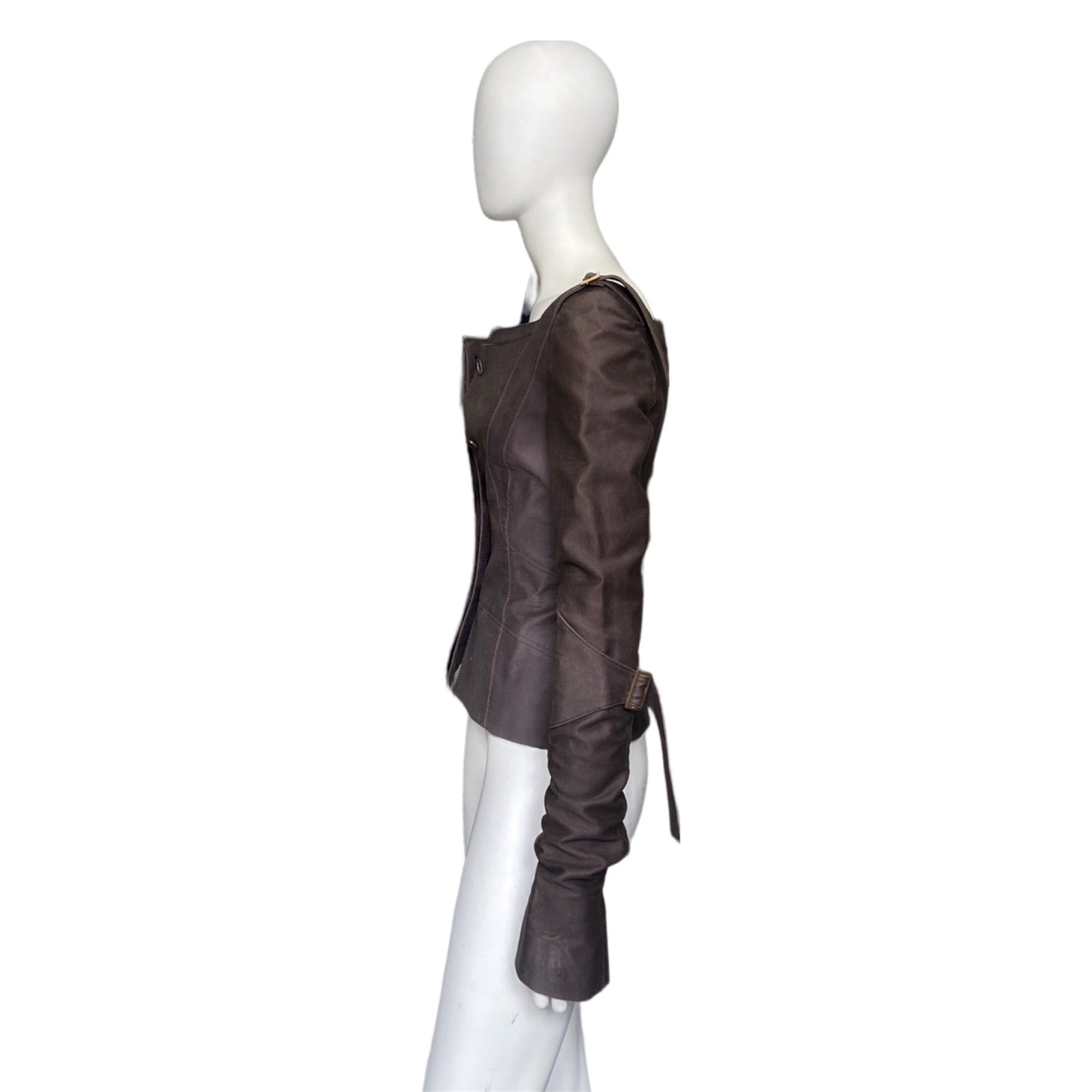 Gucci by Tom ford 2003 off shoulder corset bondage top 42 - 2