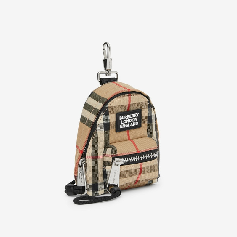 Vintage Check Backpack Charm 3