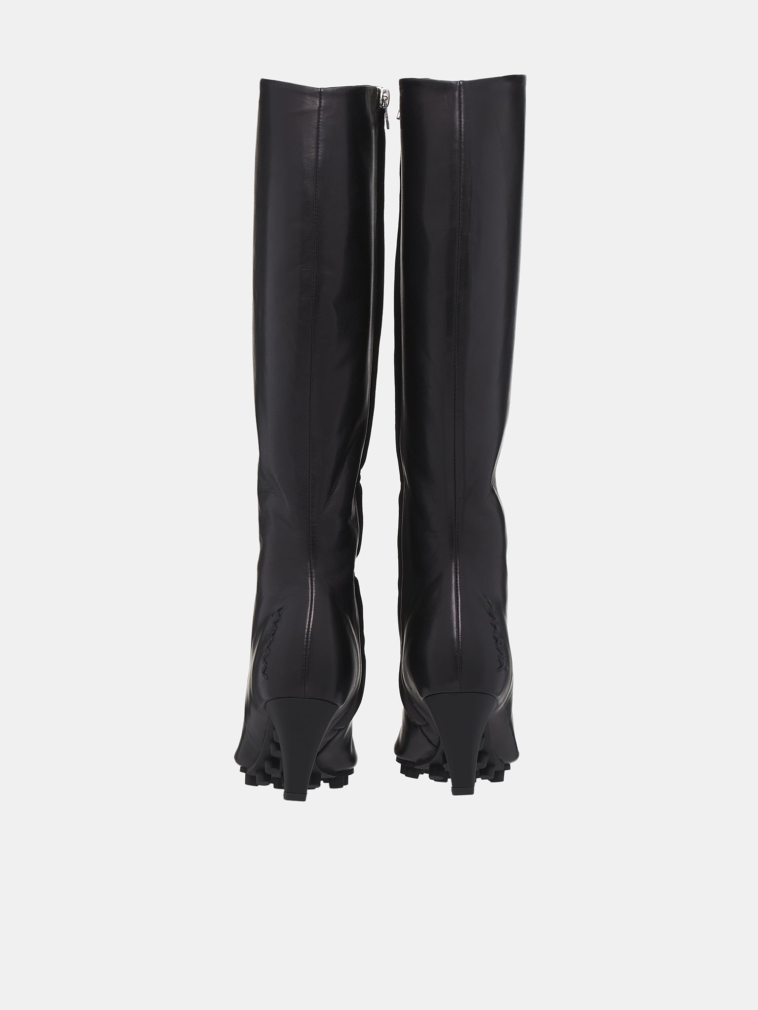 Nappa Knee-High Spike Boots - 4
