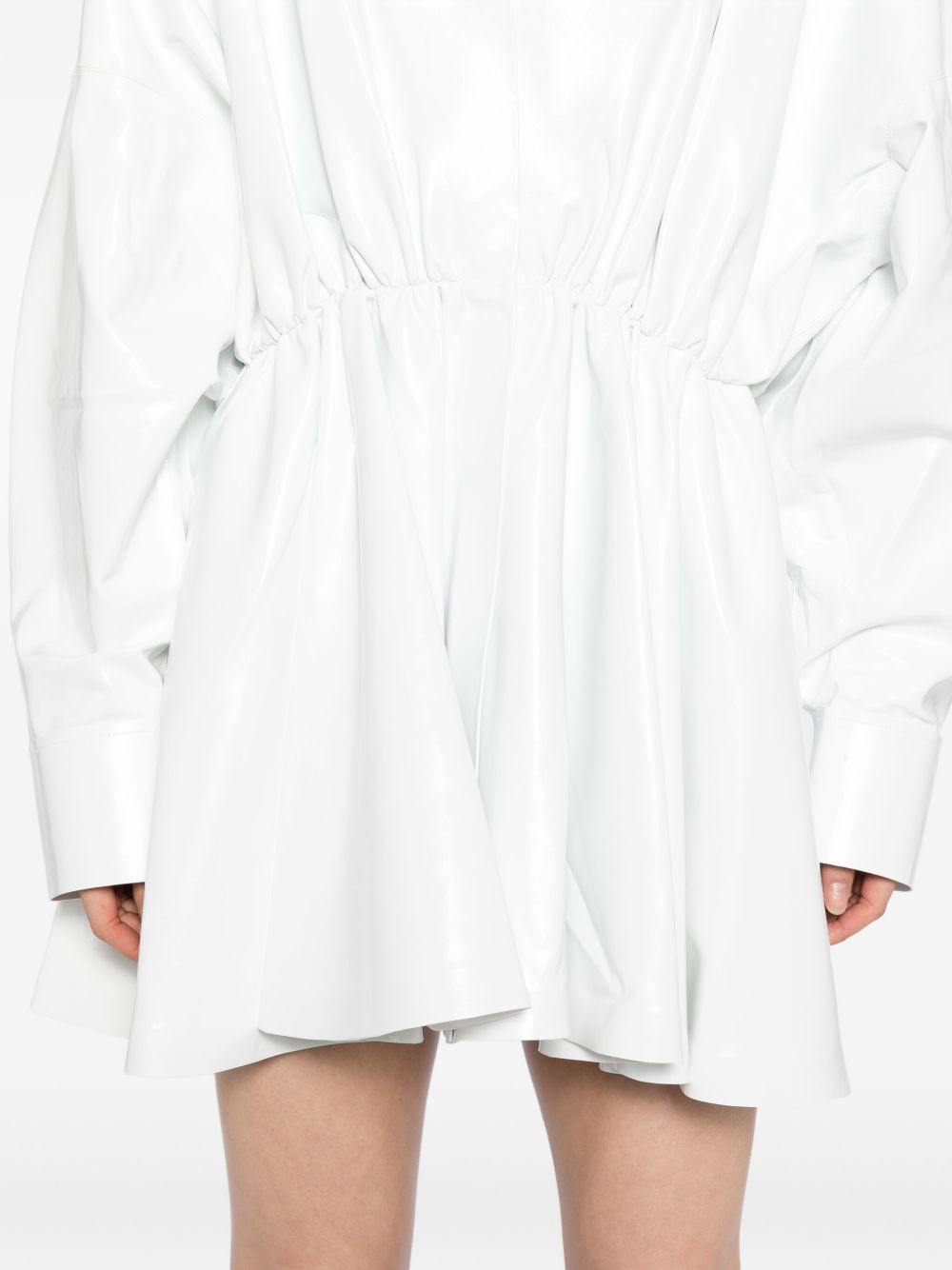 shirt flared mini dress - 5