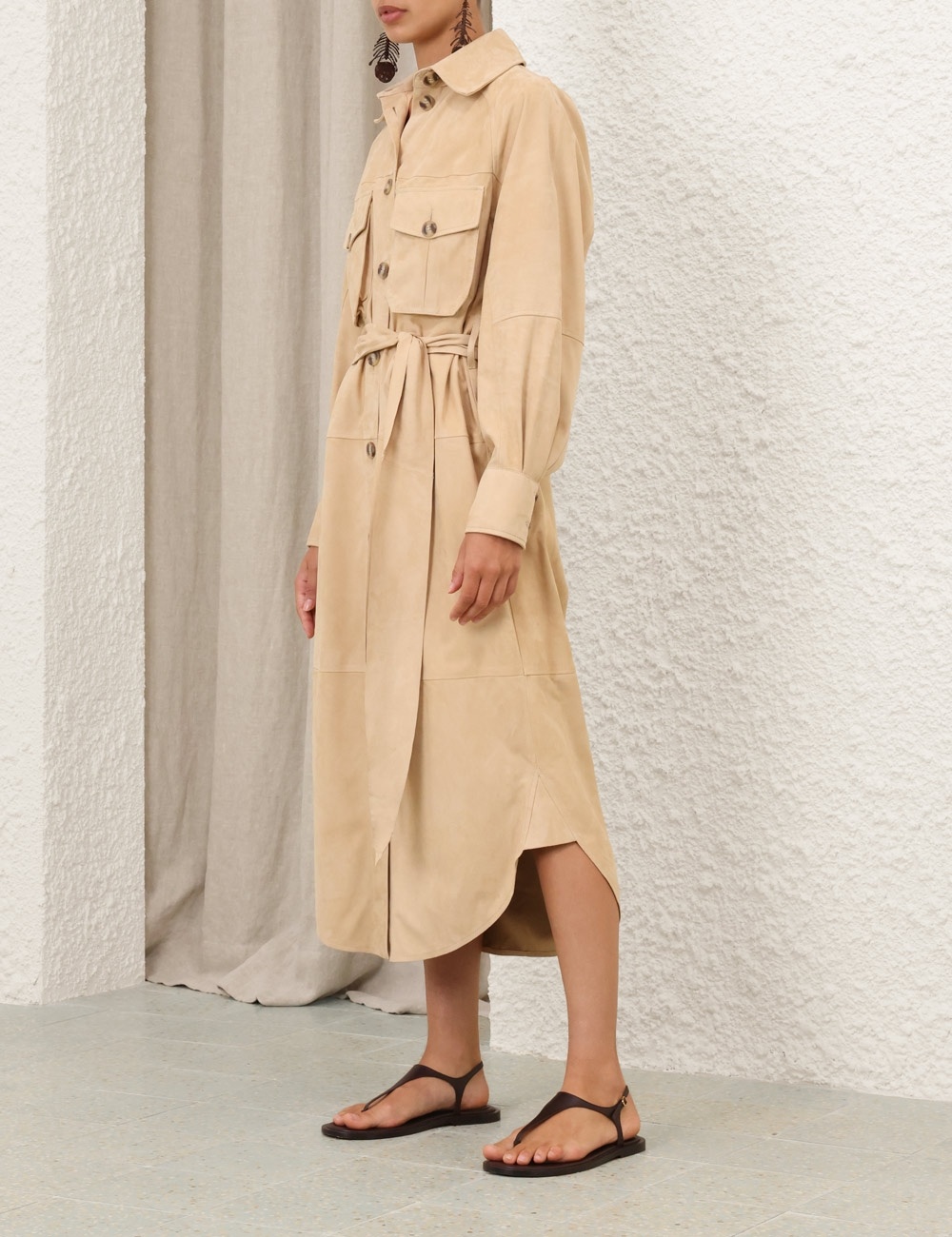 ILLUMINATE SUEDE TRENCH - 3