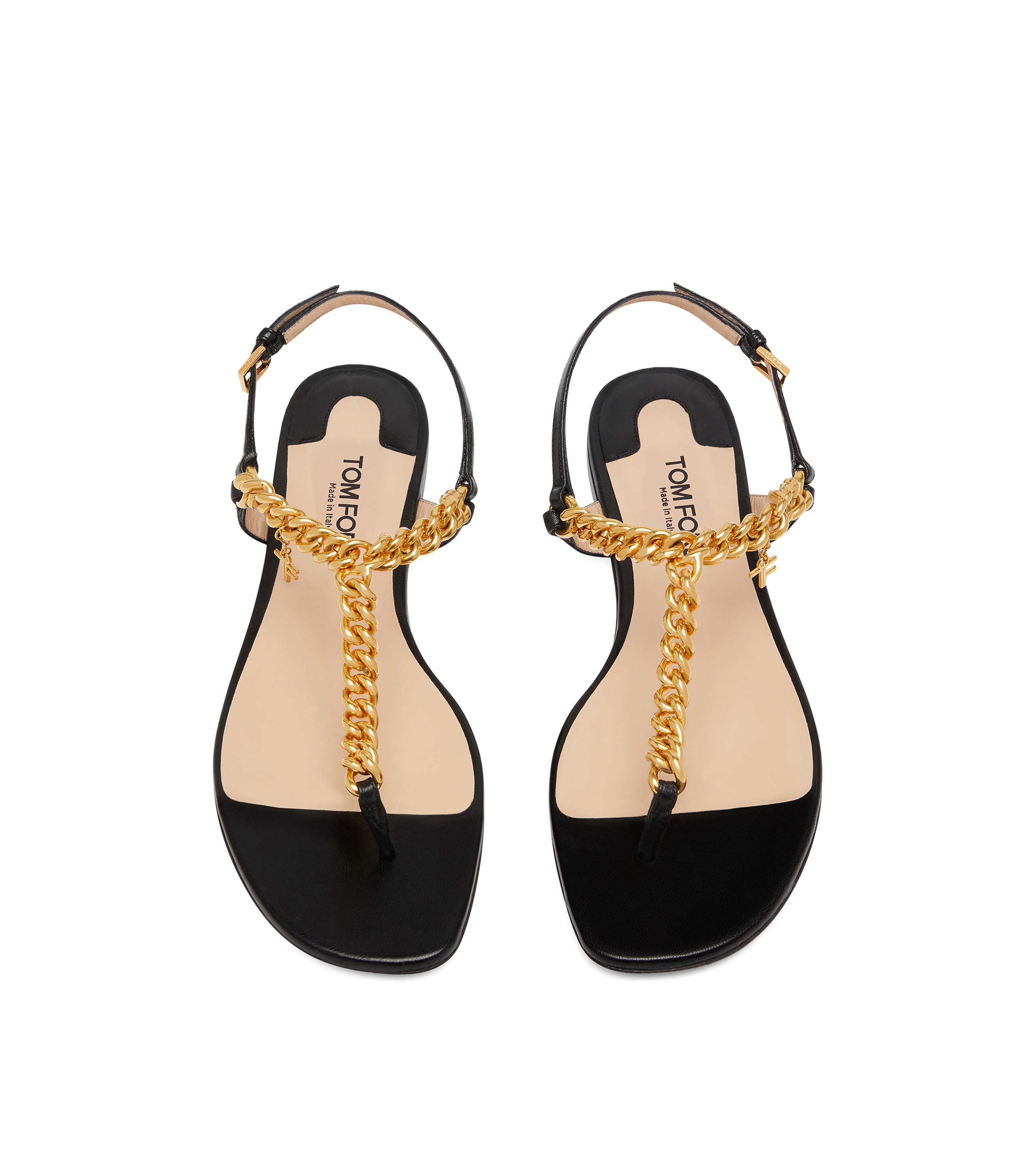SHINY LEATHER ZENITH THONG SANDAL - 4