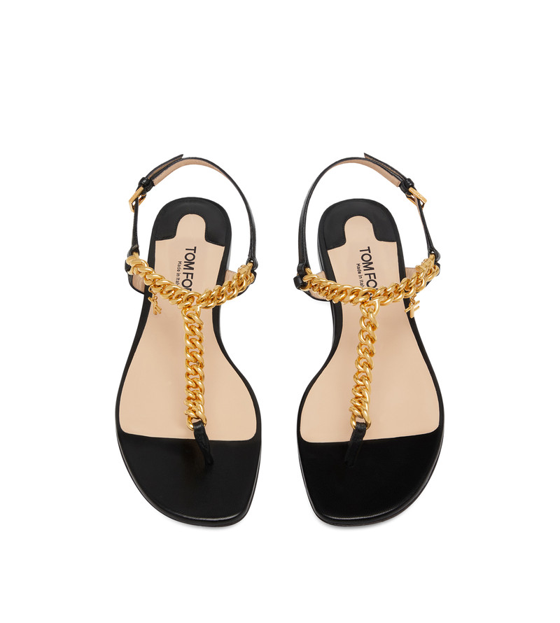 SHINY LEATHER ZENITH THONG SANDAL 4