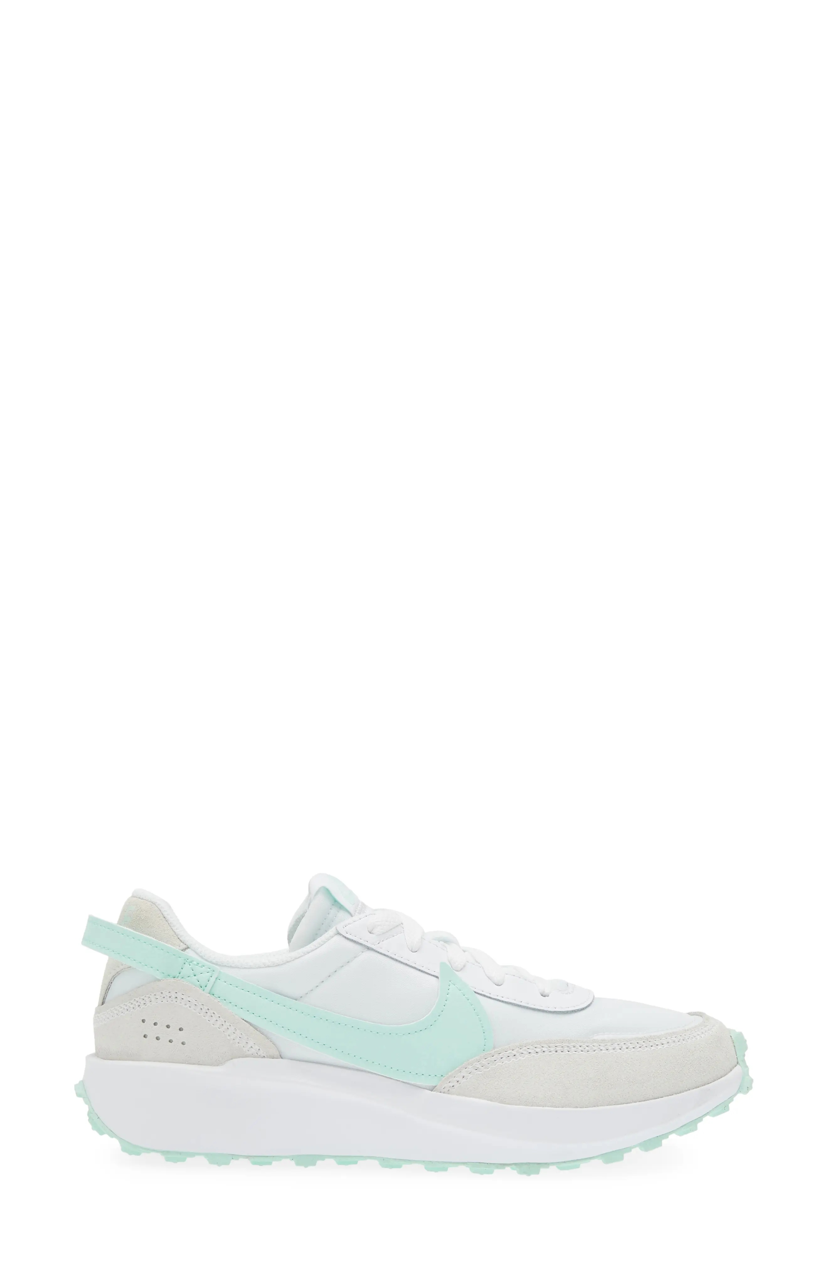 Waffle Debut Sneaker in White/Mint Foam - 4