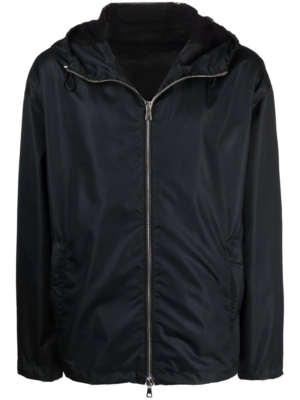 logo-print hooded jacket - 1