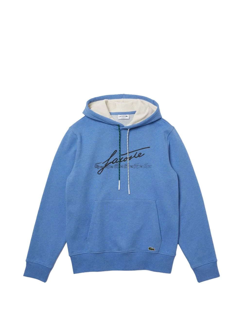 flecked cotton-fleece hoodie - 1
