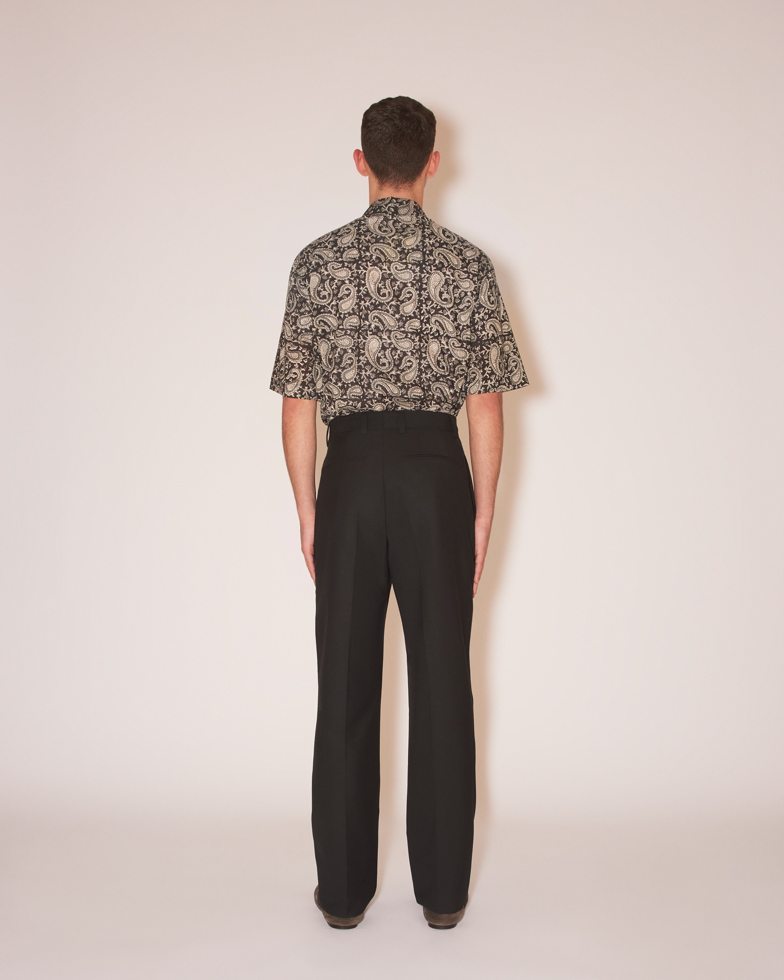 JUN - Summer suiting straight-leg pants - Black - 4