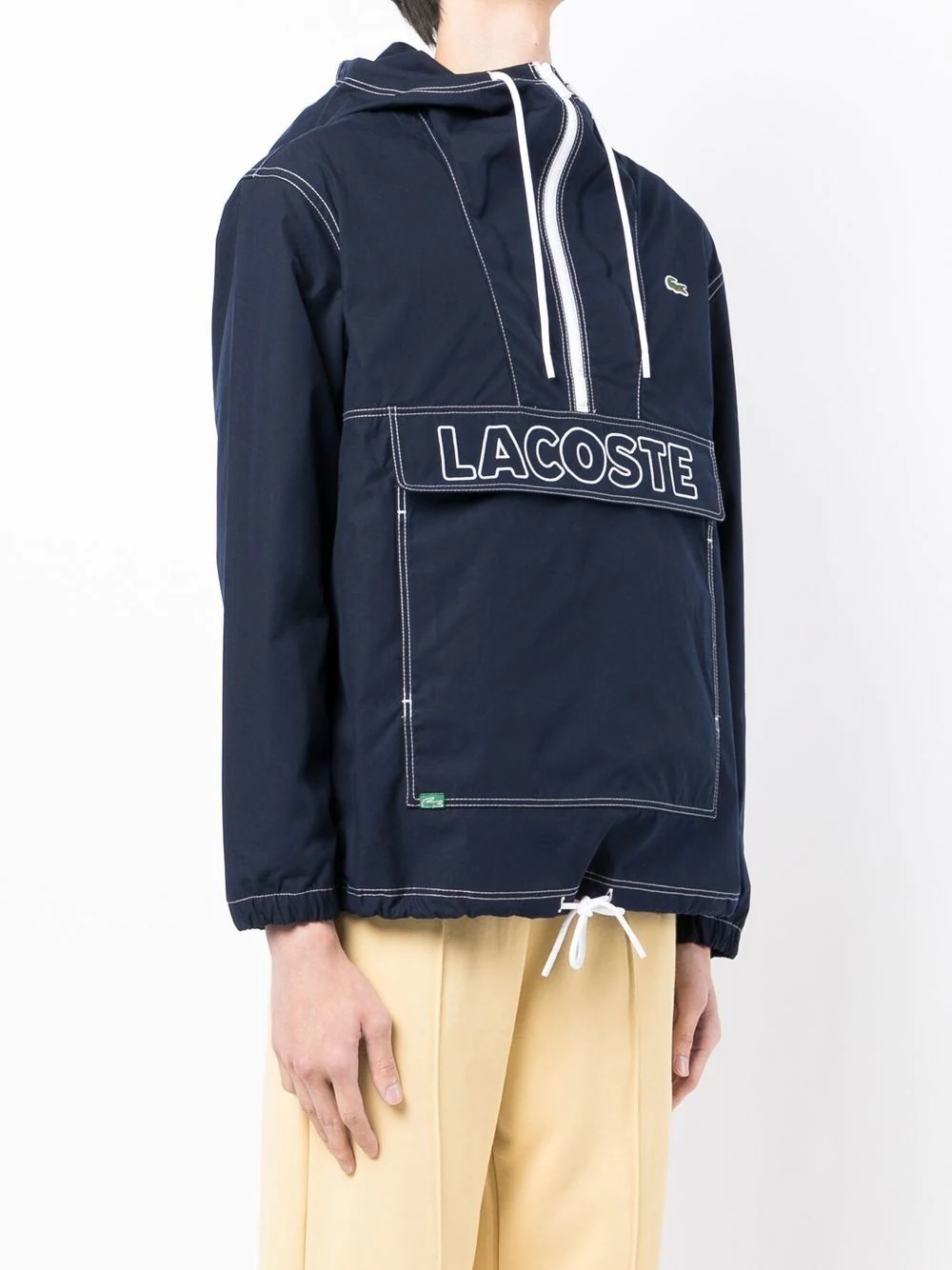 logo-print detail hooded jacket - 3