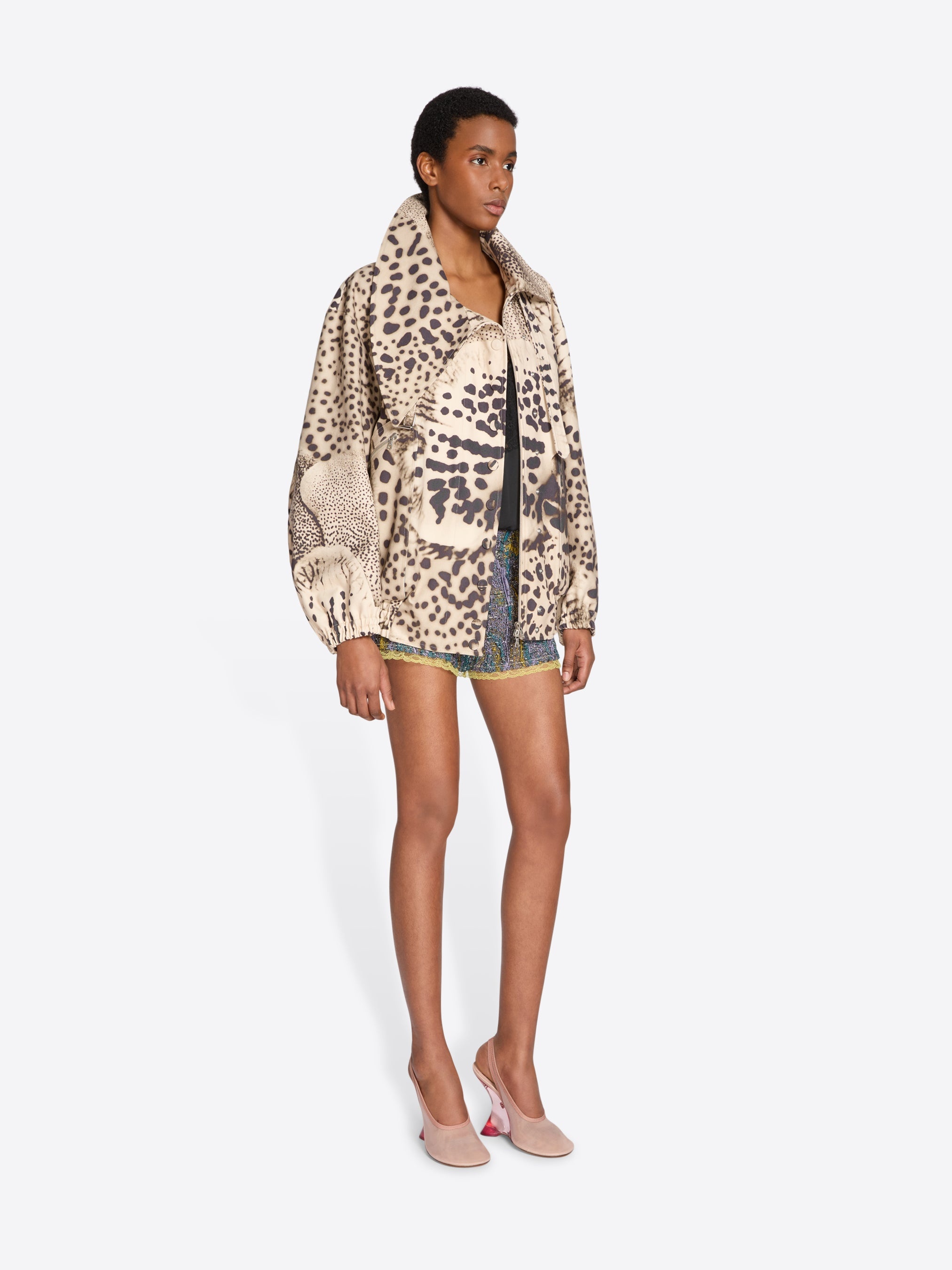 PRINTED COTTON BOMBER - 3