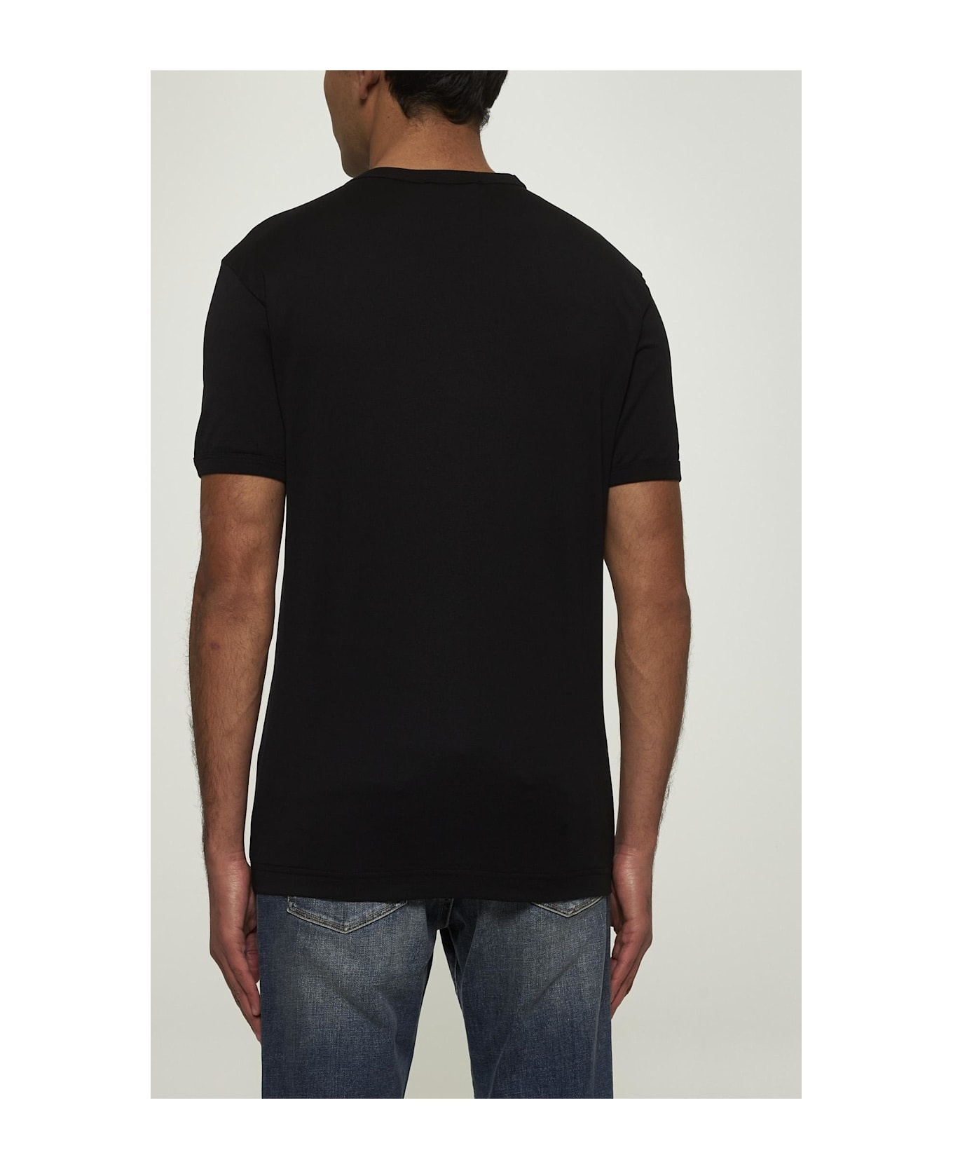 Black Cotton Heraldic Patch T-shirt - 3
