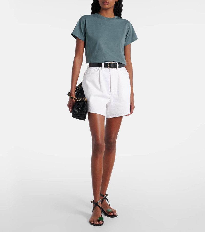 AGOLDE Rhoda pleated high-rise denim shorts outlook