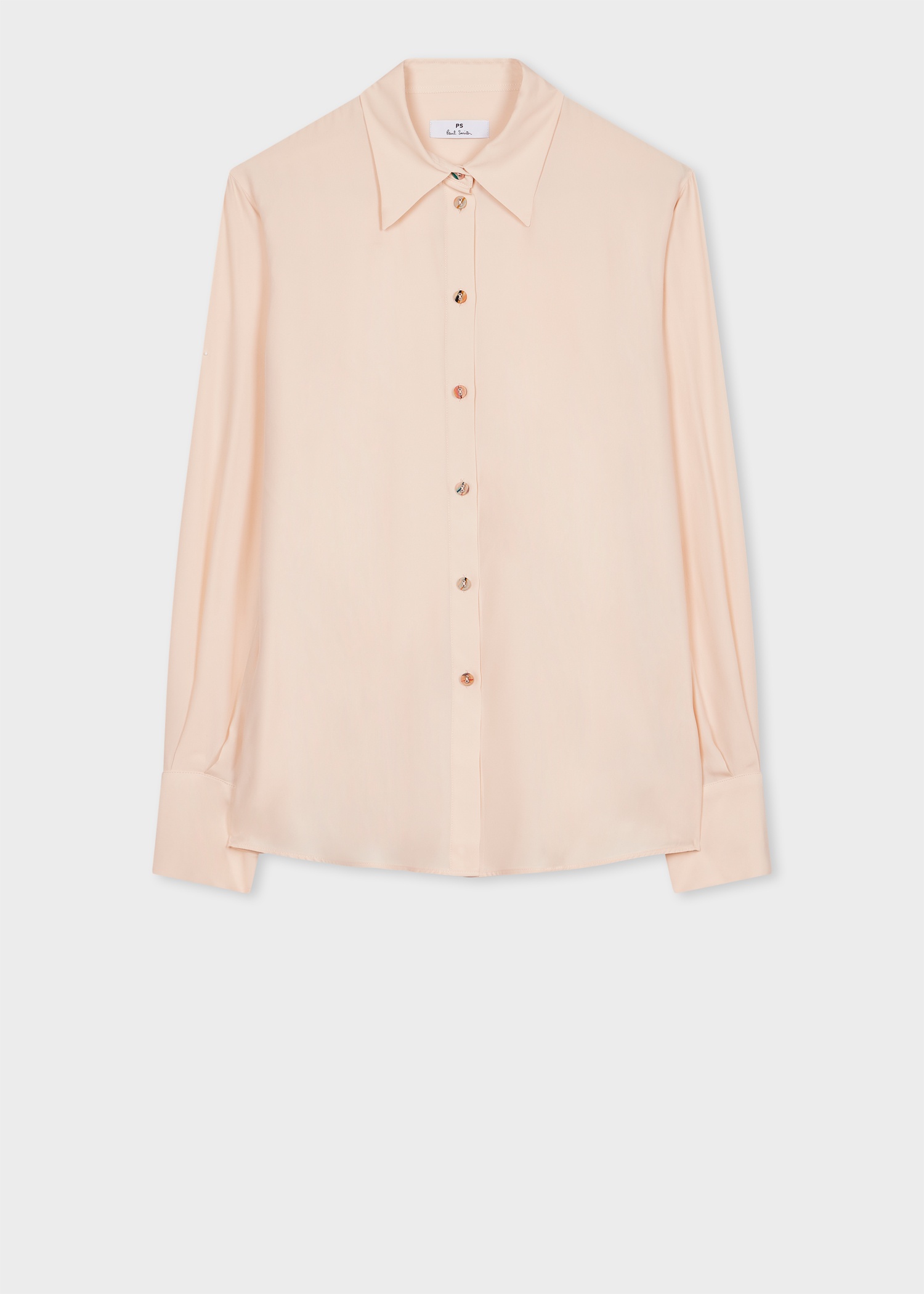 Women's Cream Silk-Blend Blouse - 1