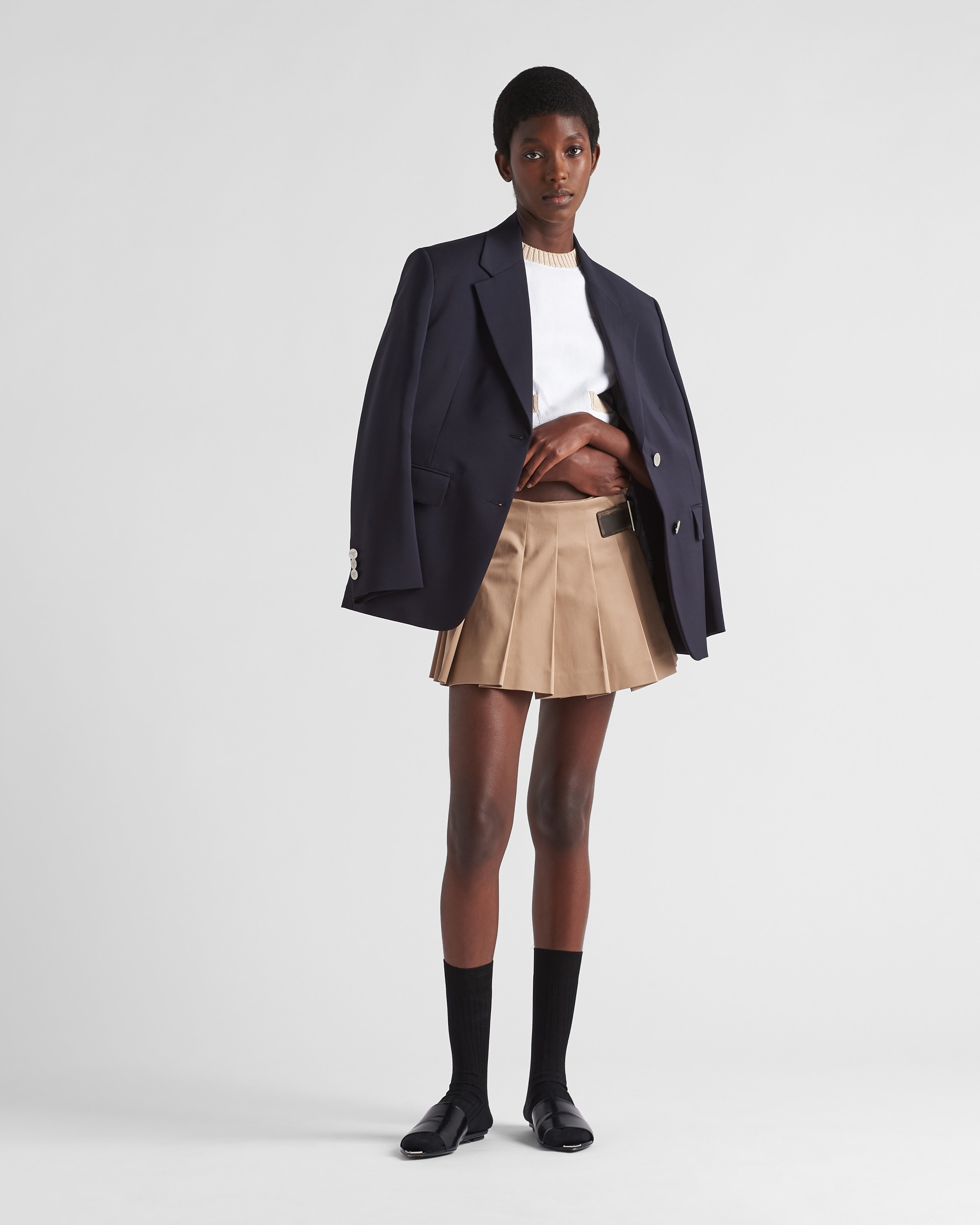 Gabardine miniskirt - 2