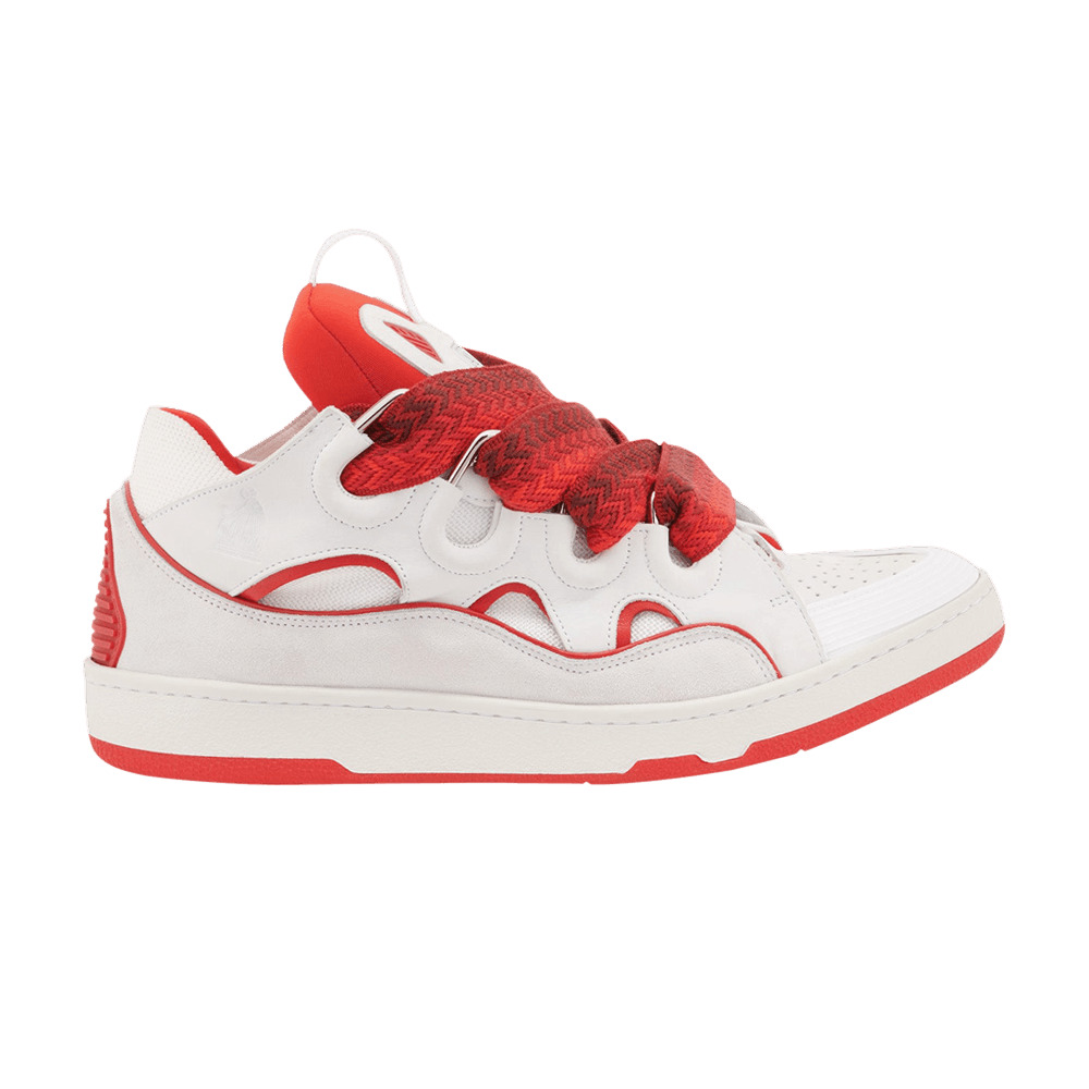 Lanvin Curb Sneaker 'White Red' - 1