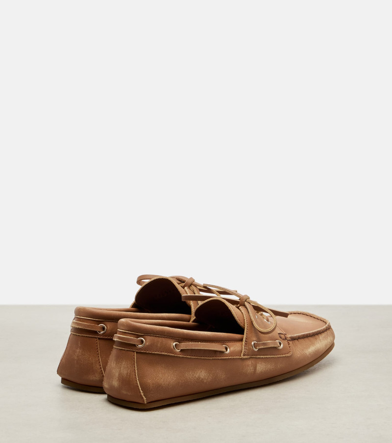 GUCCI GG leather boat shoes outlook