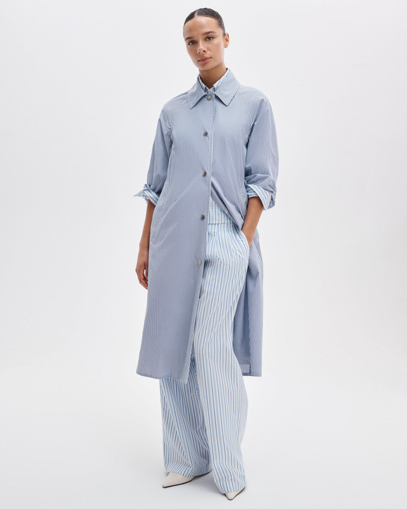 rag & bone Gayle Striped Poplin Trench Coat outlook