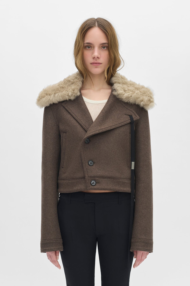 Wiebke Wool and Shearling Perfecto 1