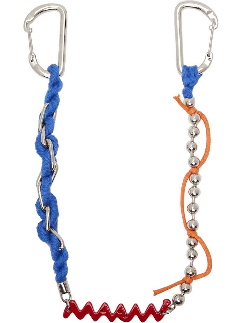 Marni Multicolor Enamel Marni Symbol Double Hook Charm Wallet Chain outlook