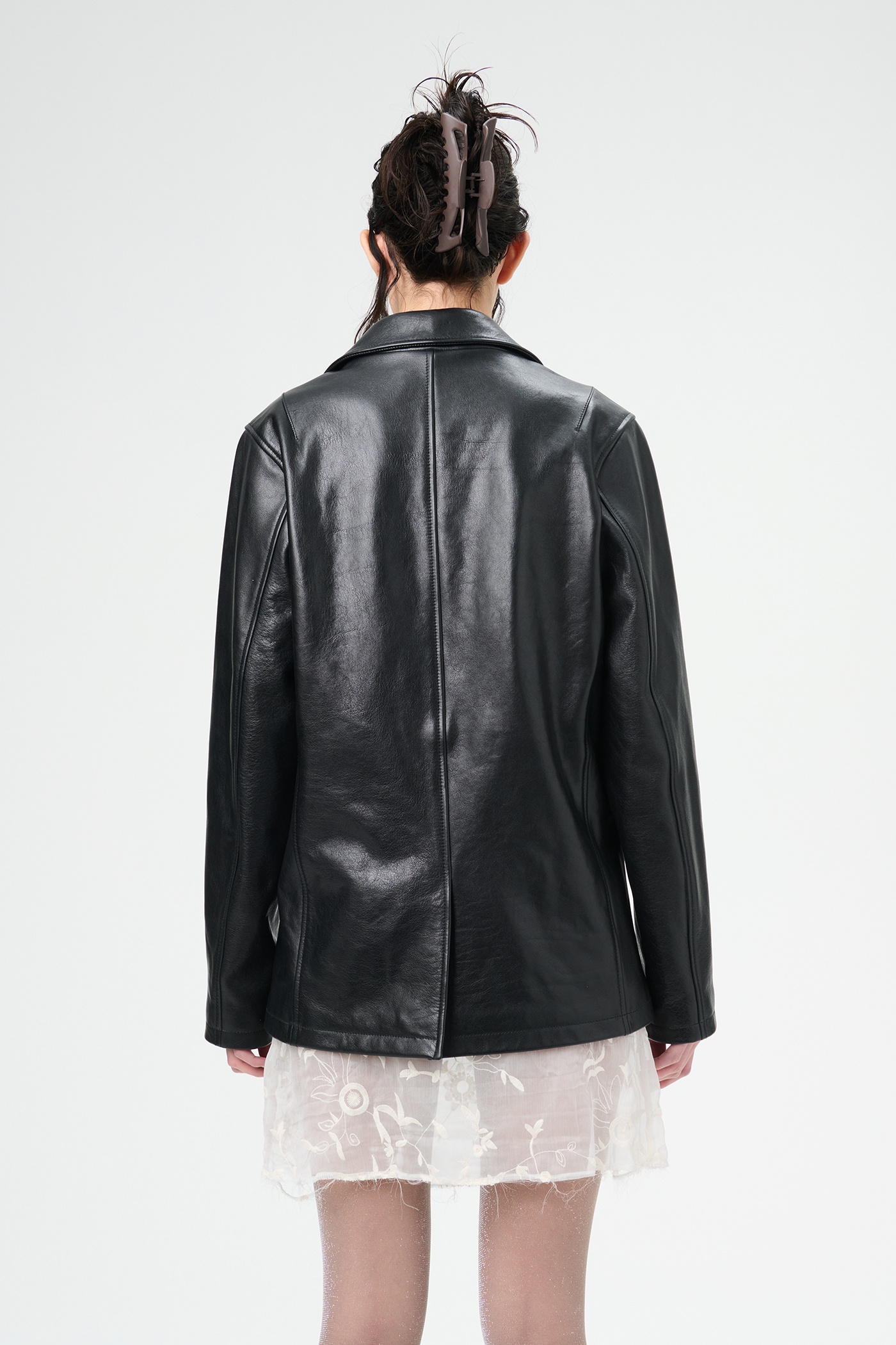Lane Jacket Heavy Grain Black Leather - 8