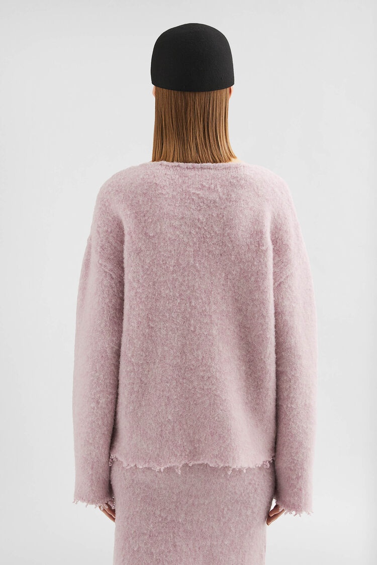 Wool Blend Boat-Neck Sweater - 5