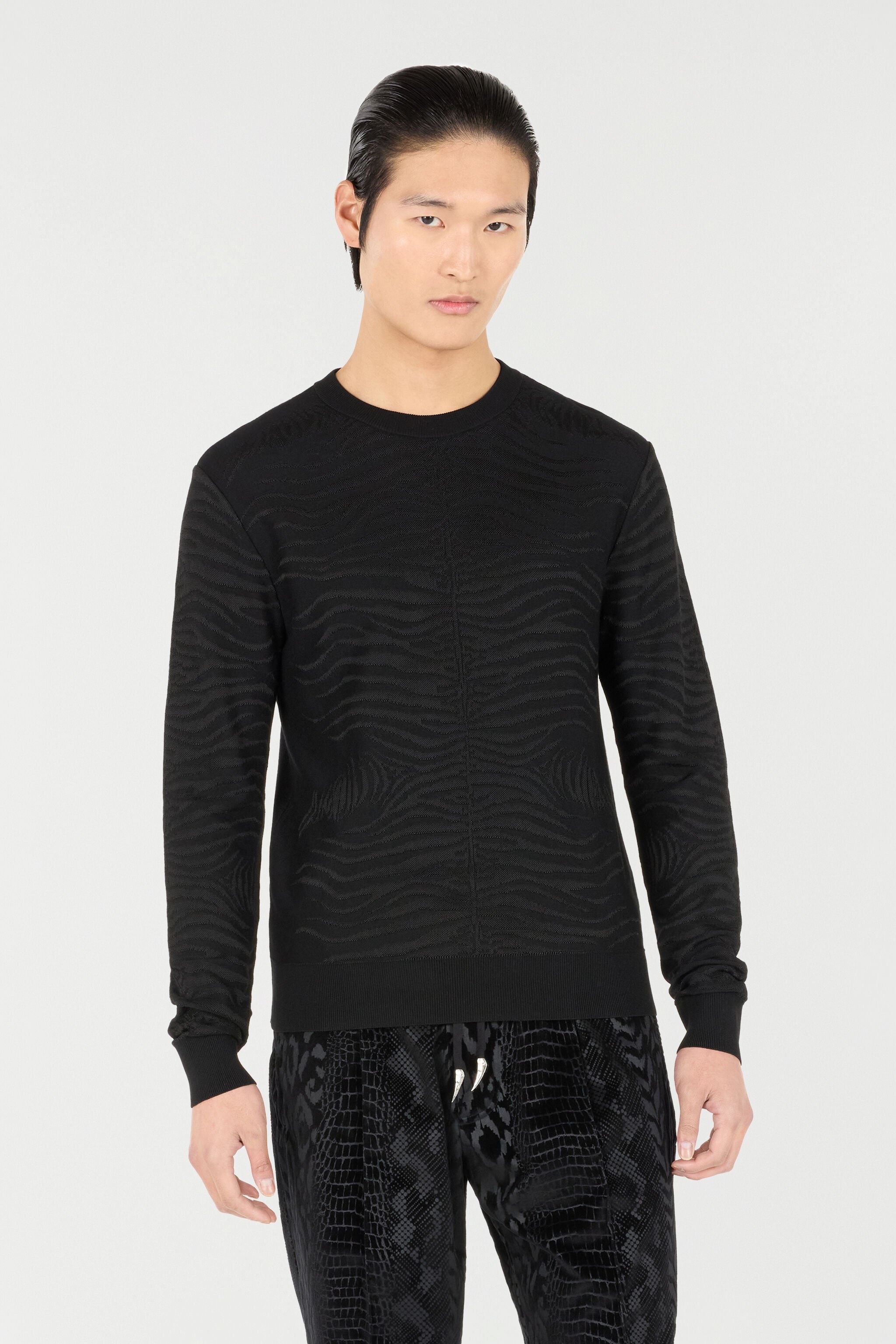 Sweater With Zebra Pattern - 3