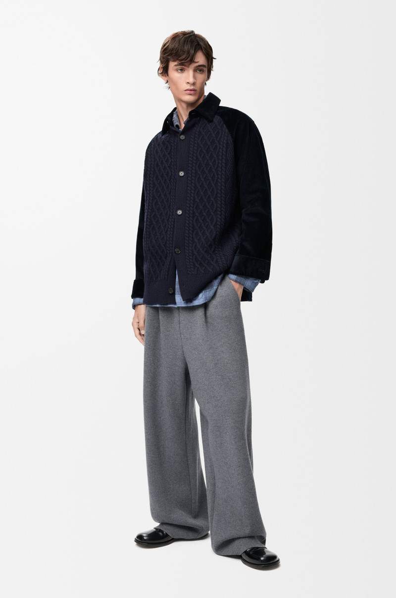 Loewe Hybrid overshirt in cotton and wool outlook