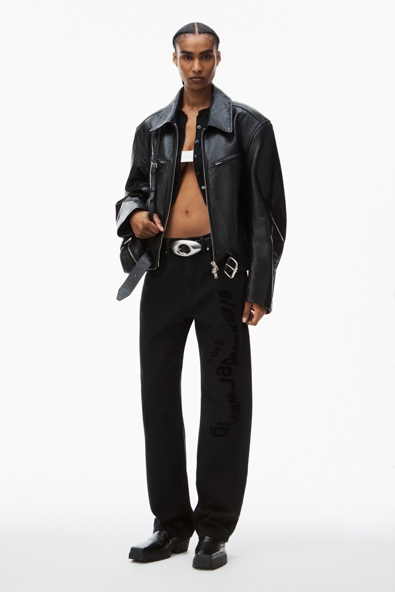 Alexander Wang EZ wavy logo denim jean outlook