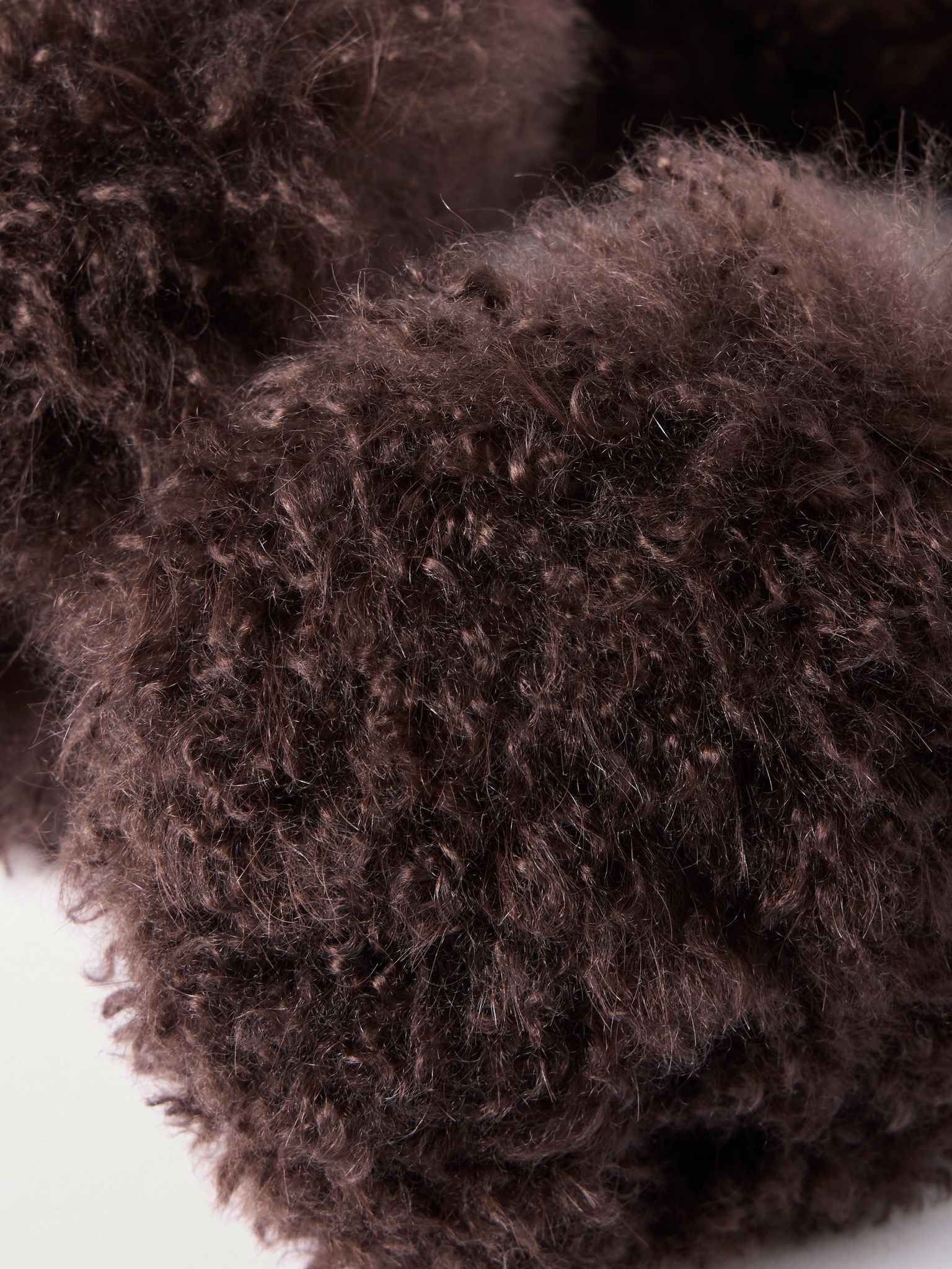 Wool-trimmed shearling earmuffs Brown - 3