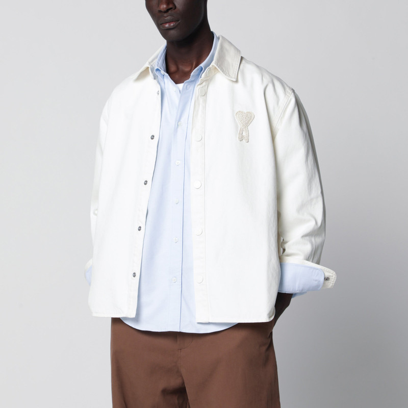 Cream Ami de Coeur shirt by Ami Paris 1