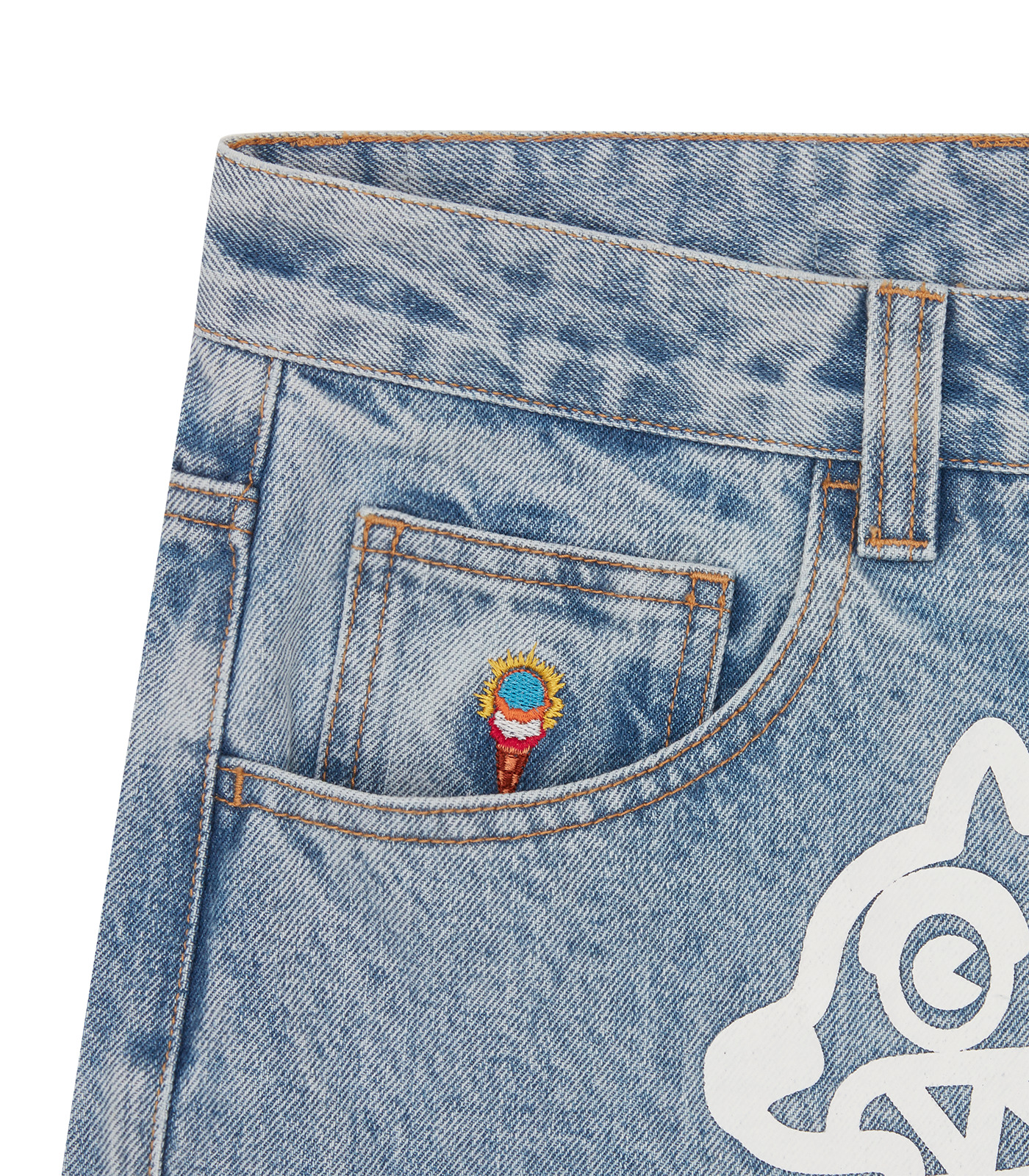 RUNNING DOG TRIPLE SCOOP DENIM PANT - 3