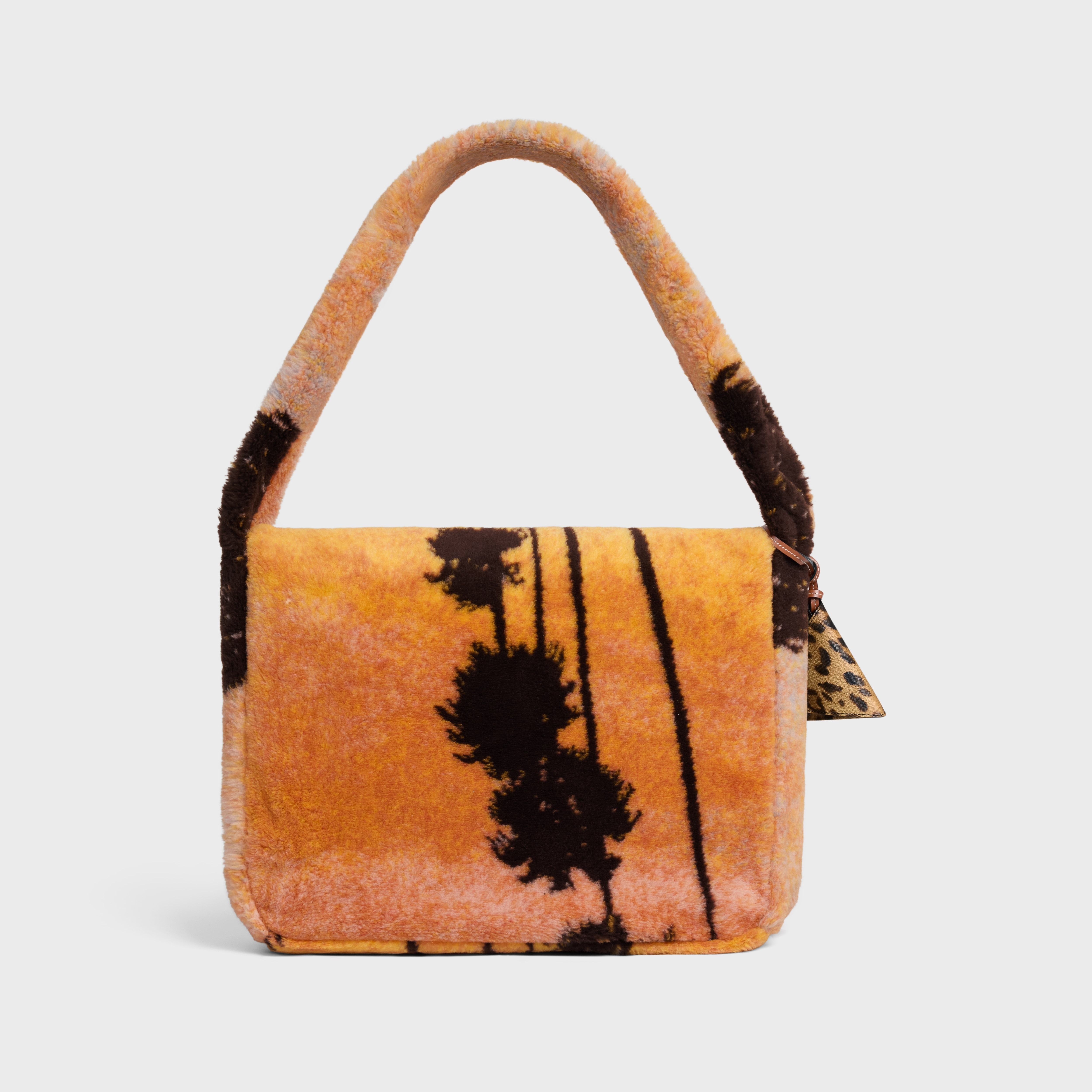 BESACE OVERSIZE IN WOOL WITH PALM TREES PRINT - 3