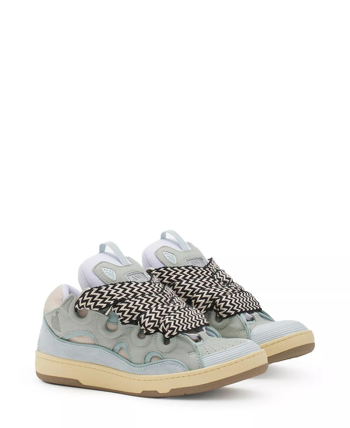 Unisex Leather Curb Sneakers - 1
