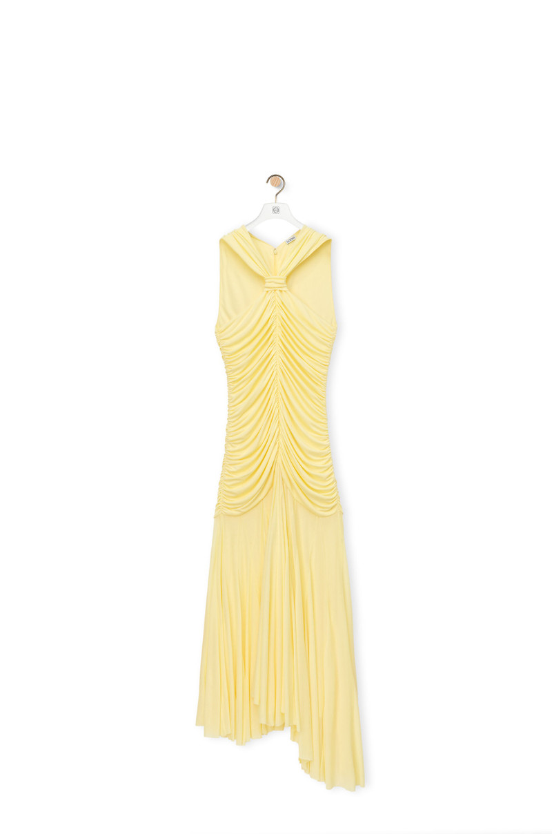 Draped long dress in crepe jersey - 1