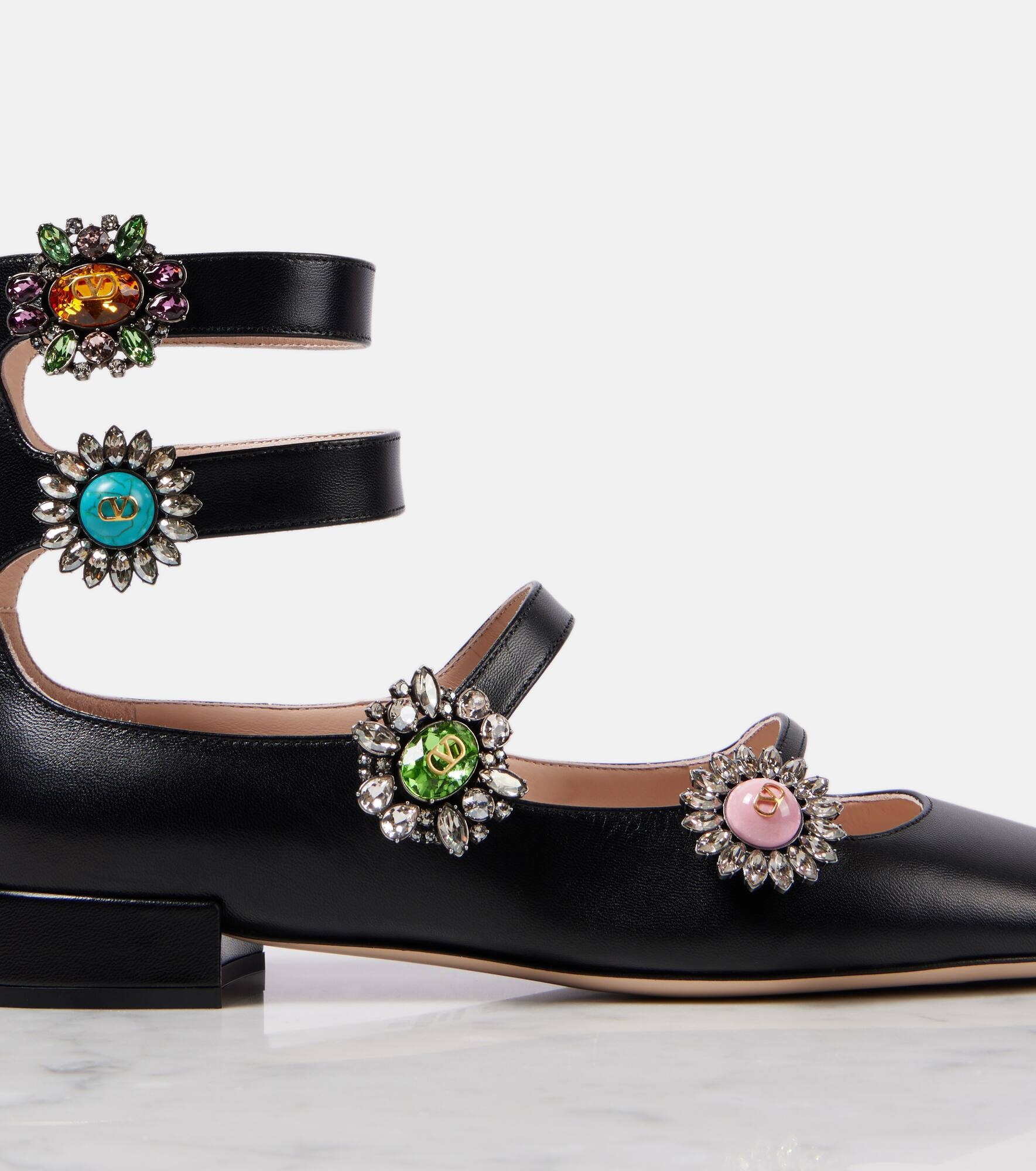 Preshoes embellished leather flats - 5