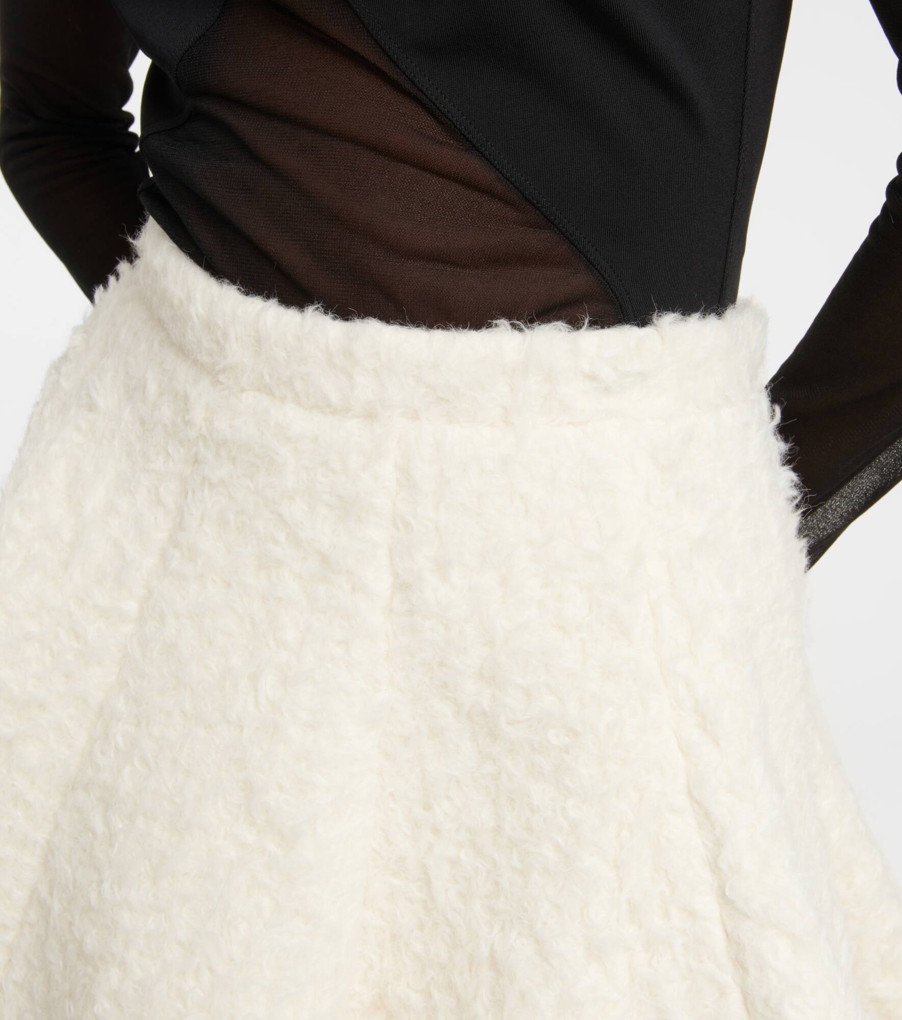 Wool and cotton miniskirt - 4