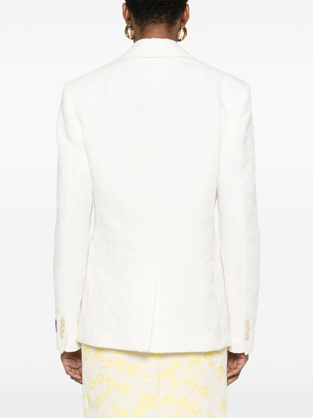 floral-jacquard blazer - 4