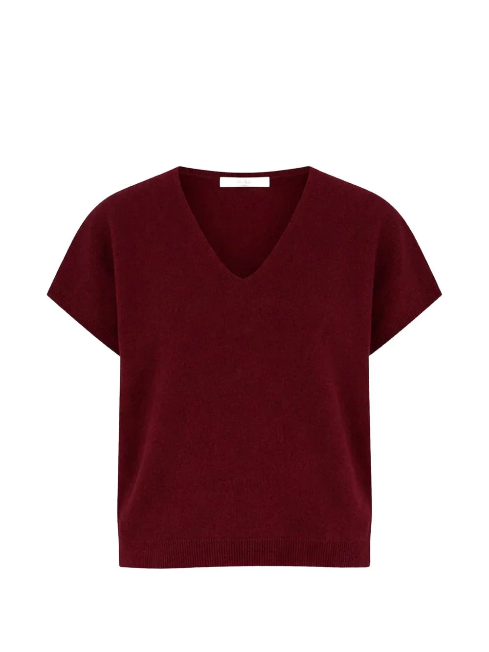 V-neck short-sleeve sweater - 1