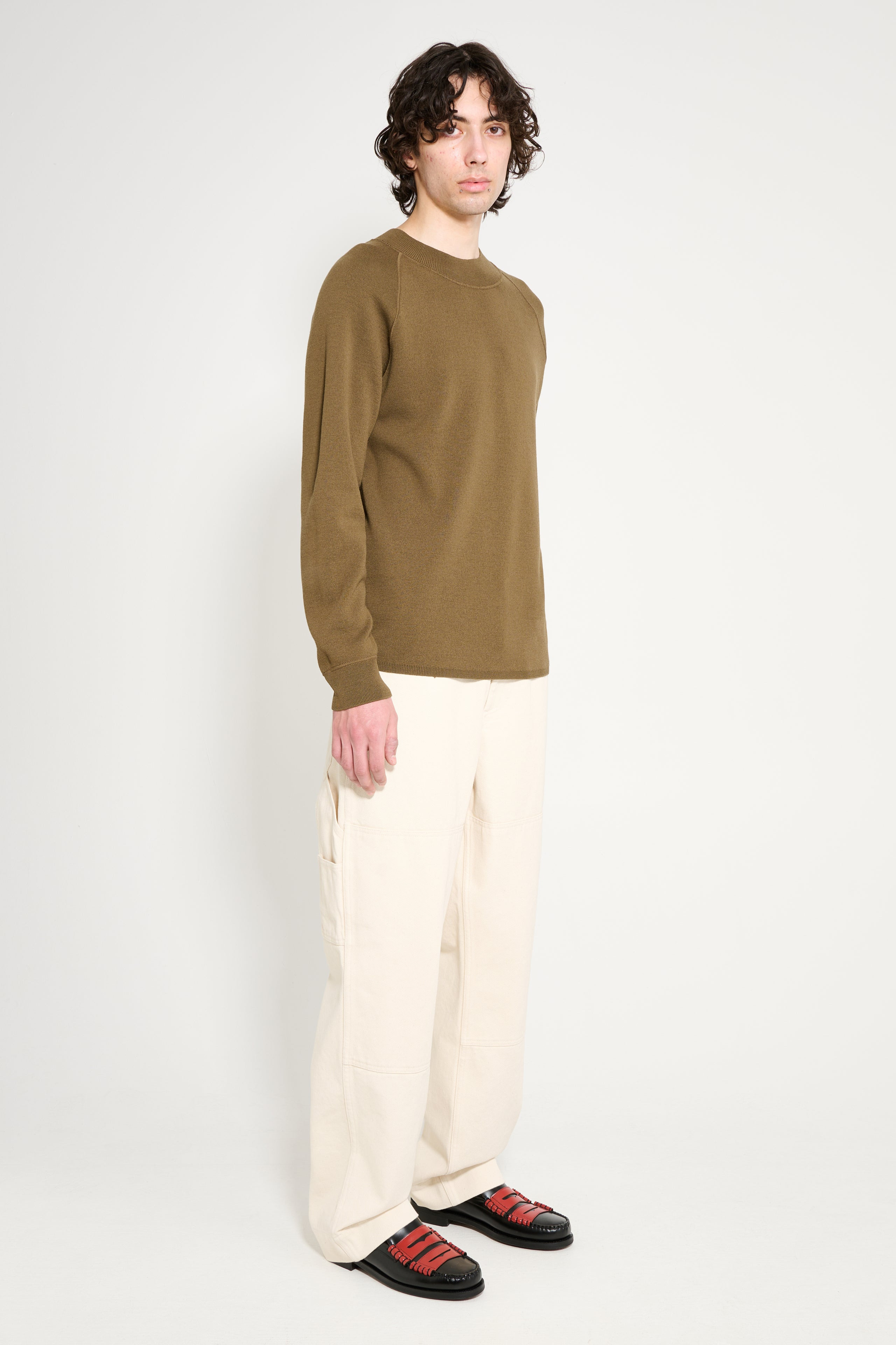 MARGARET HOWELL MHL TOOL POCKET TROUSER NATURAL COTTON DENIM - 5