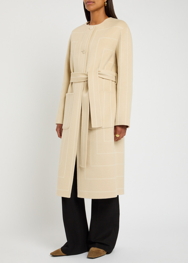 JOSEPH Joseph Scheffer Striped Wool and Silk-blend Coat outlook