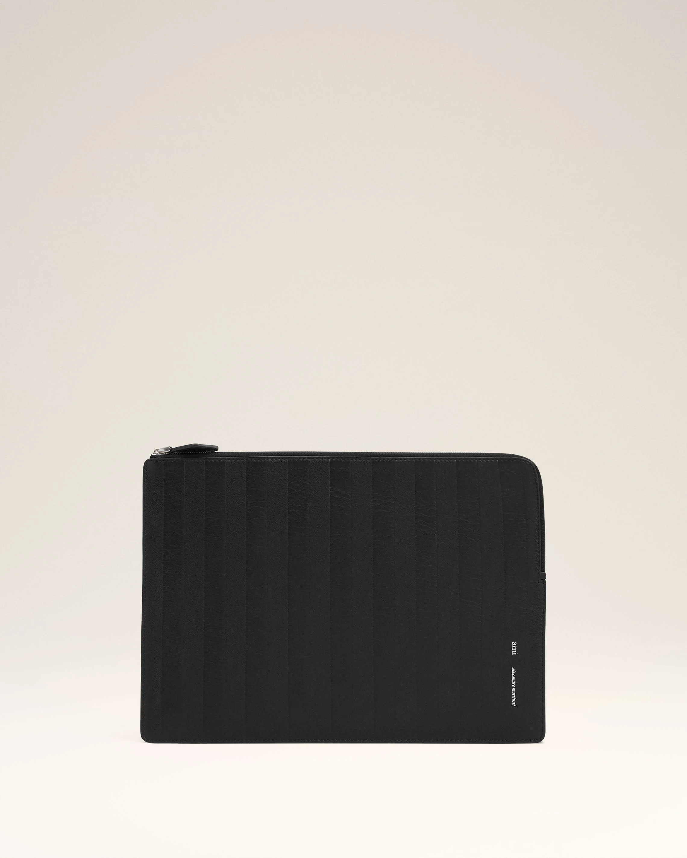 BLACK LEATHER MIDI DOCUMENT HOLDER - 1