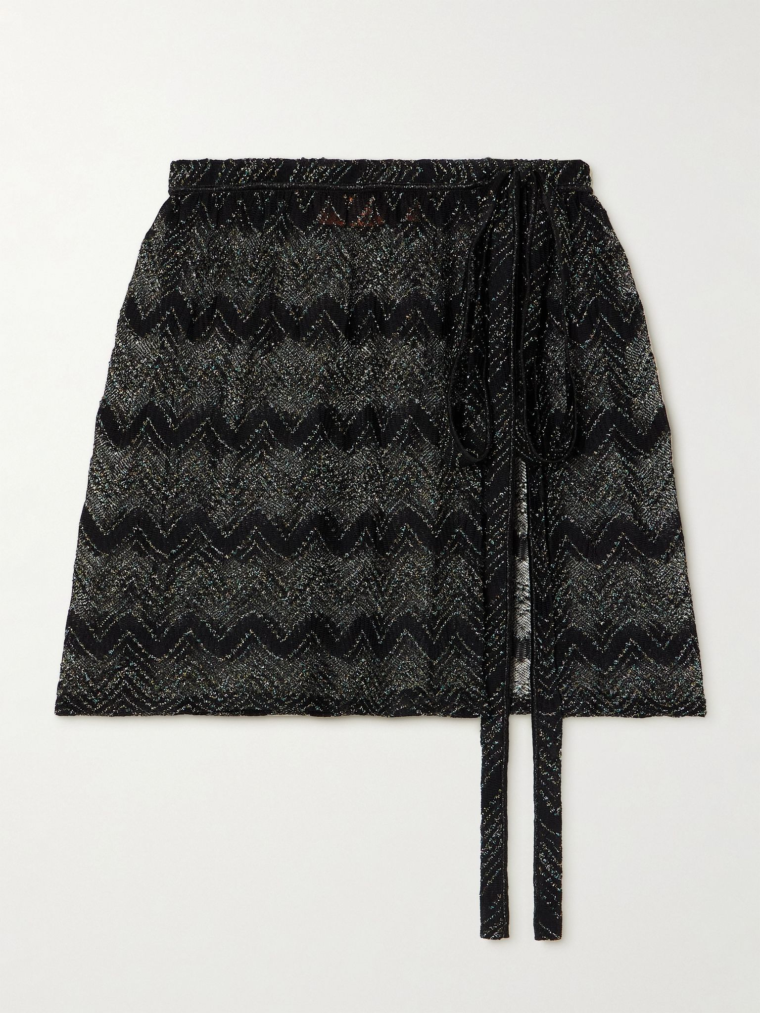 Mare metallic crochet-knit pareo Black - 1