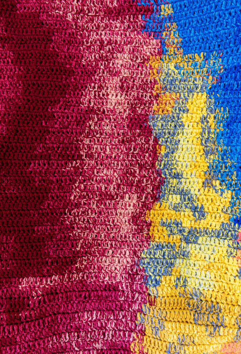 Lada Crochet Poncho in Aurora Multi Cashmere 6